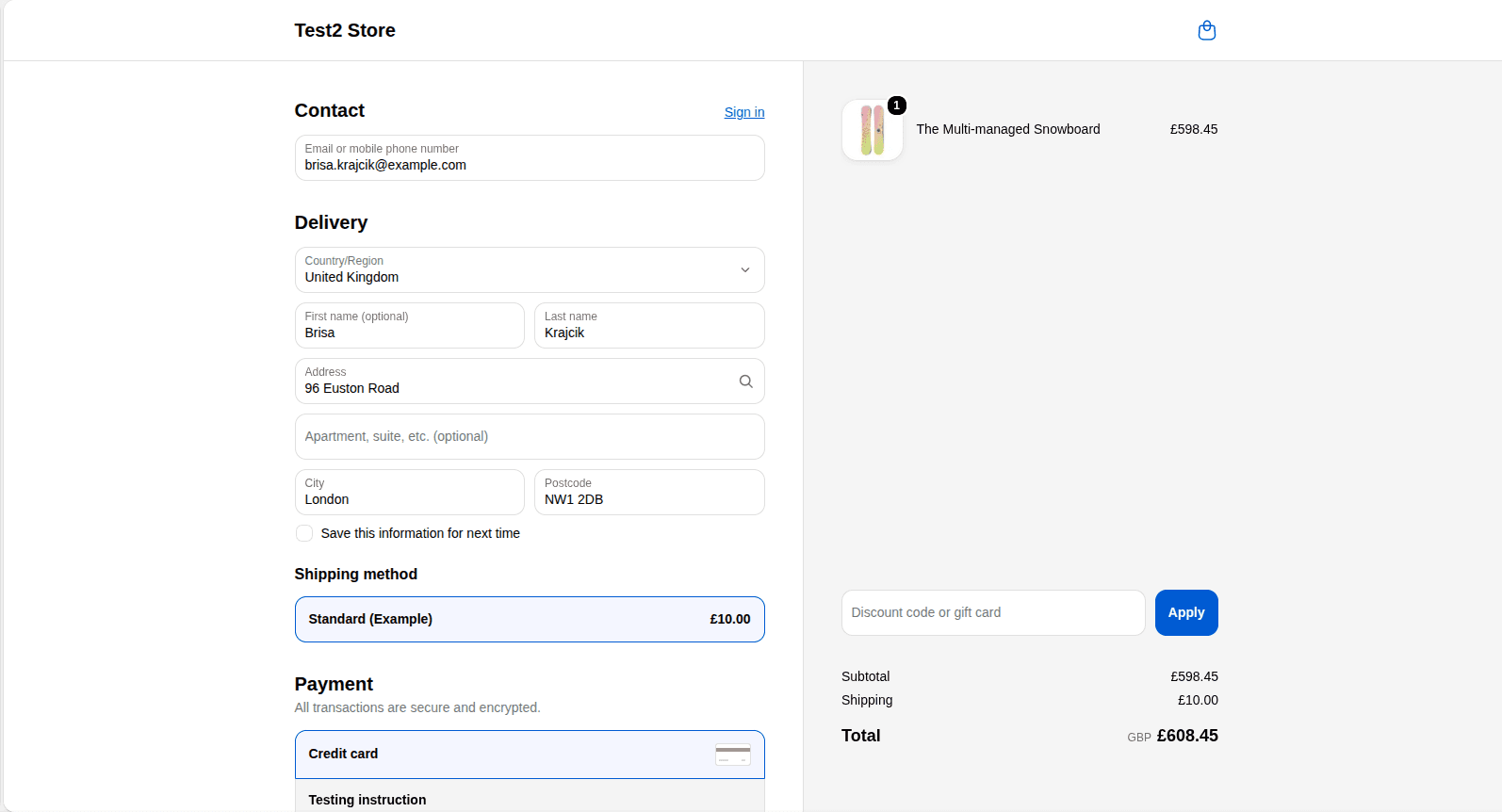 A MISSIN form rendered inside a Shopify checkout, asking the customer who sent them.